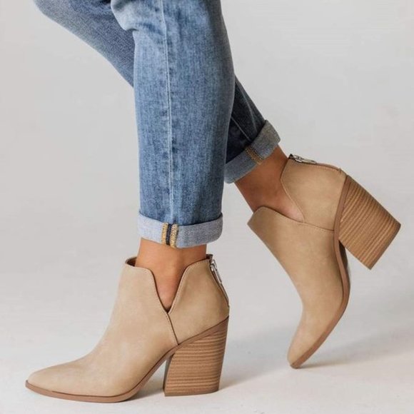 tan booties